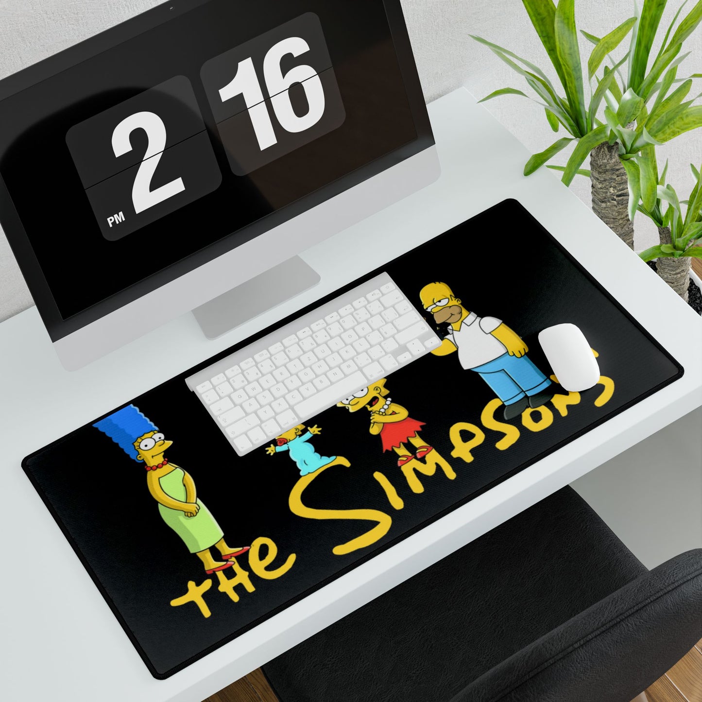 The Simpsons Desk Mat — Family Cartoon Gaming & Office Mouse Pad