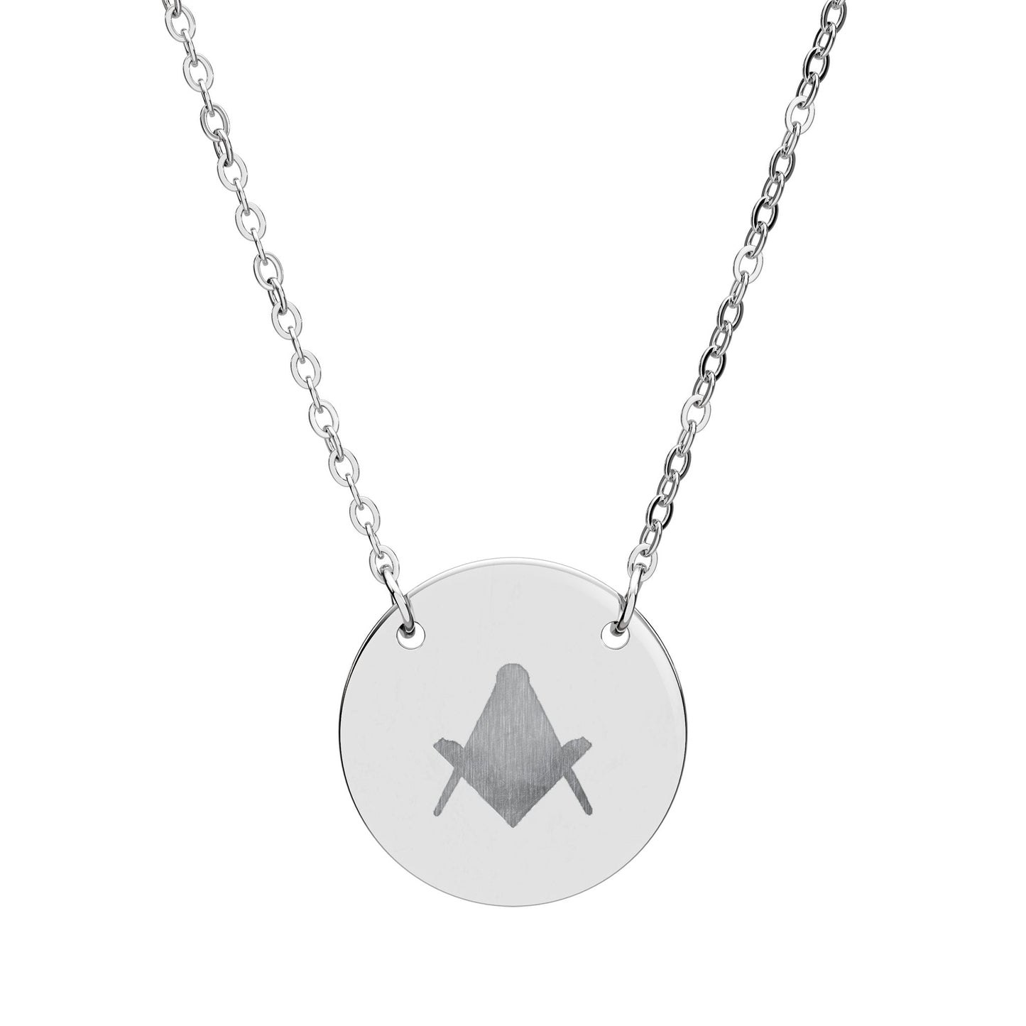 Circle Necklace — Engraved "WILD" Pendant