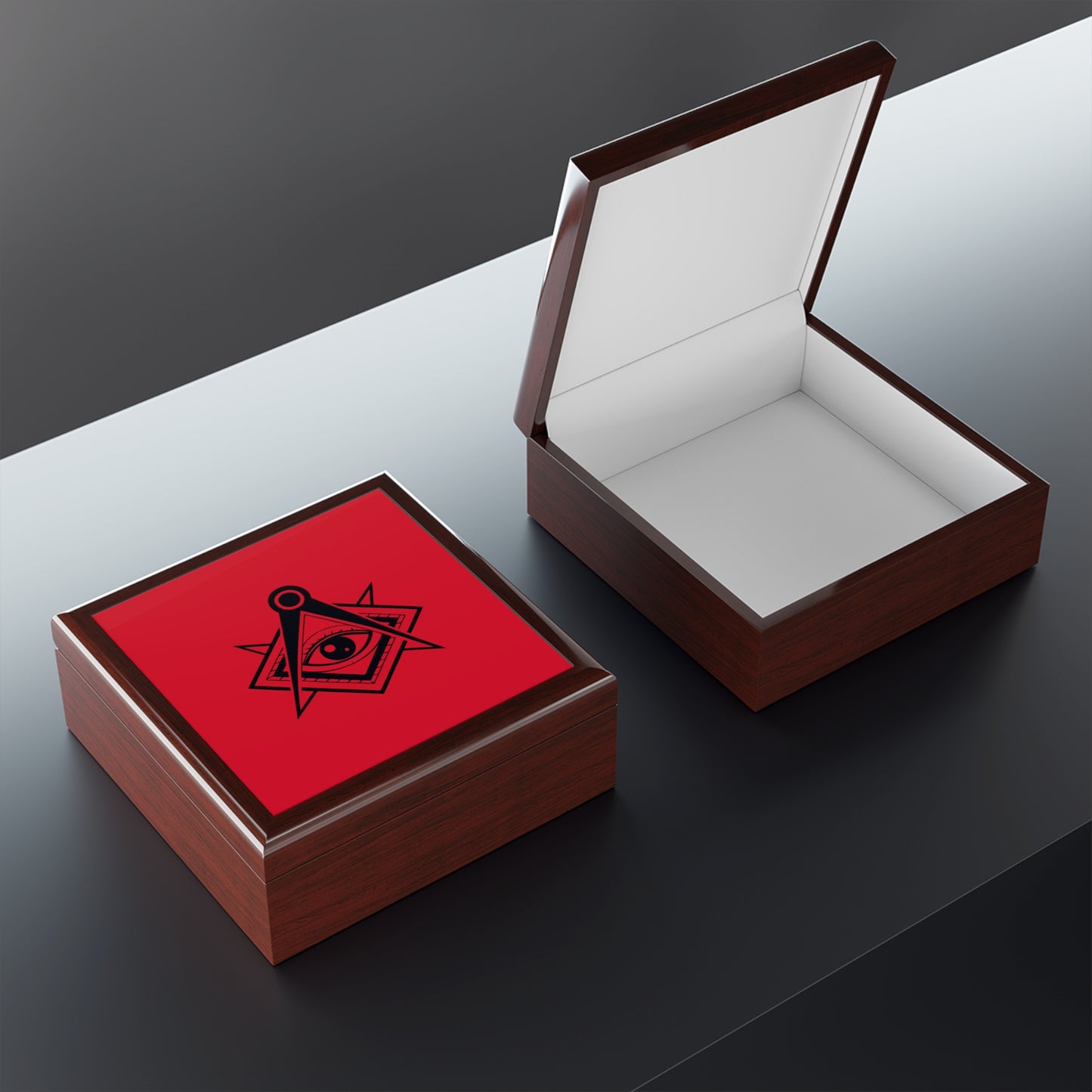 Religious Jewelry Box — Hands Praying Around Crucifix Keepsake Box