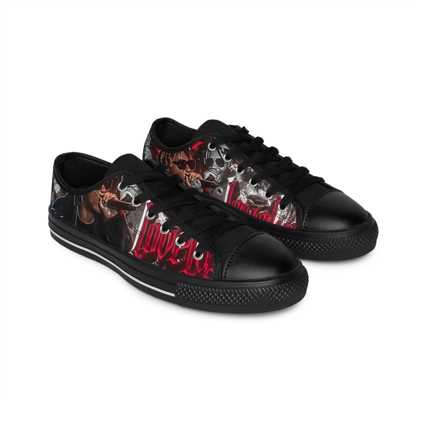Men's Graphic Sneakers — Dark Rock Vocalist Design