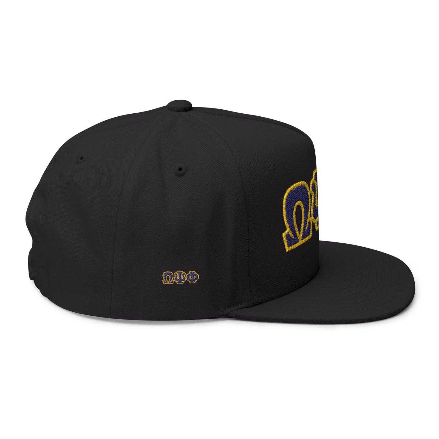 Embroidered Lion Crest Flat Bill Cap — Classic Snapback Hat