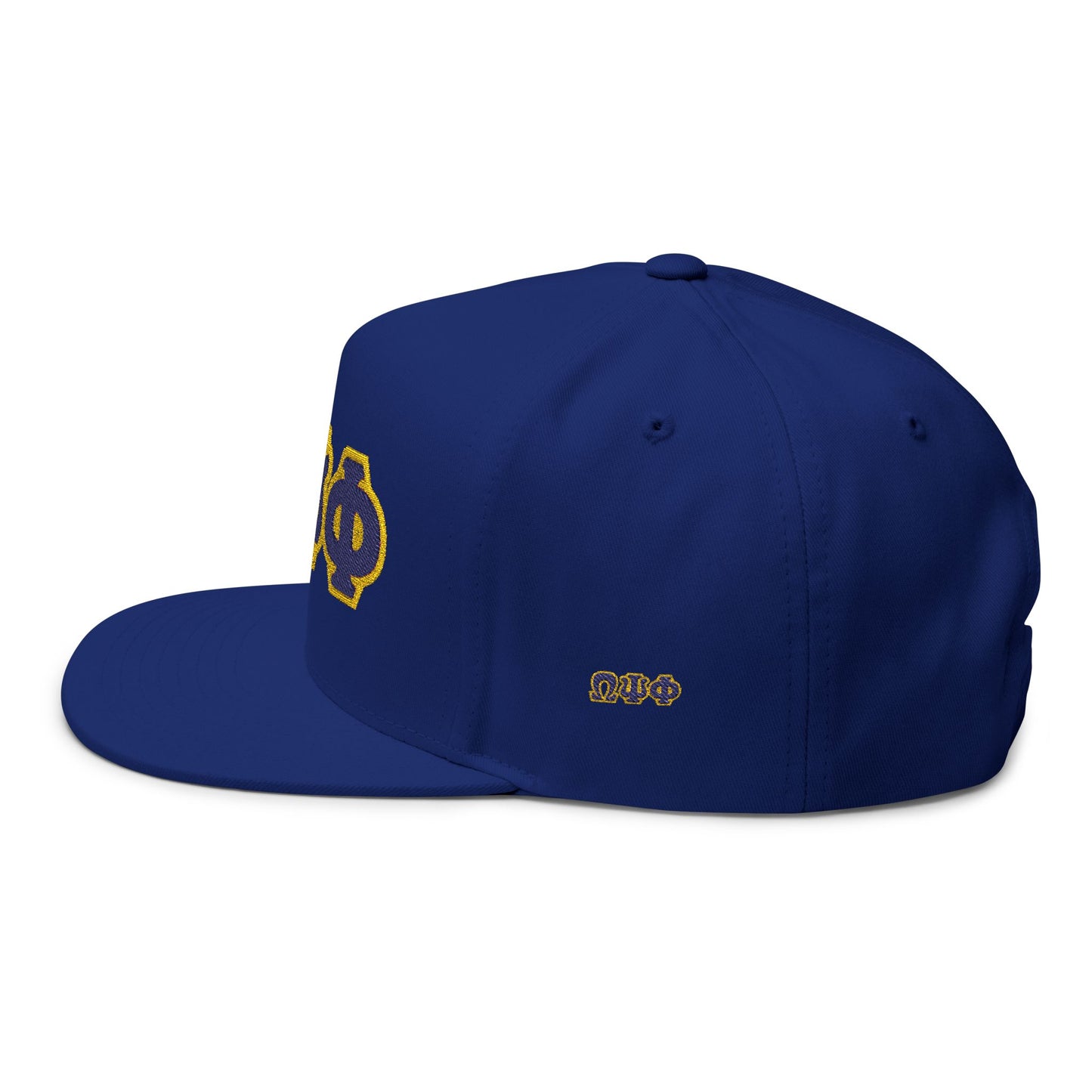 Embroidered Lion Crest Flat Bill Cap — Classic Snapback Hat