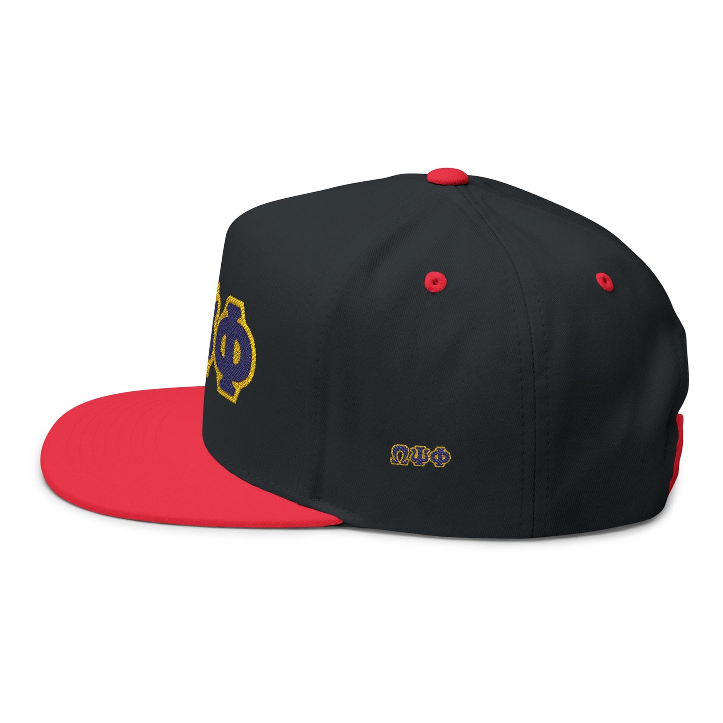 Embroidered Lion Crest Flat Bill Cap — Classic Snapback Hat