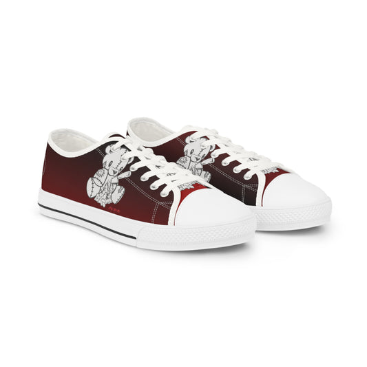 Skull & Roses Low Top Sneakers — Men's Gothic Streetwear