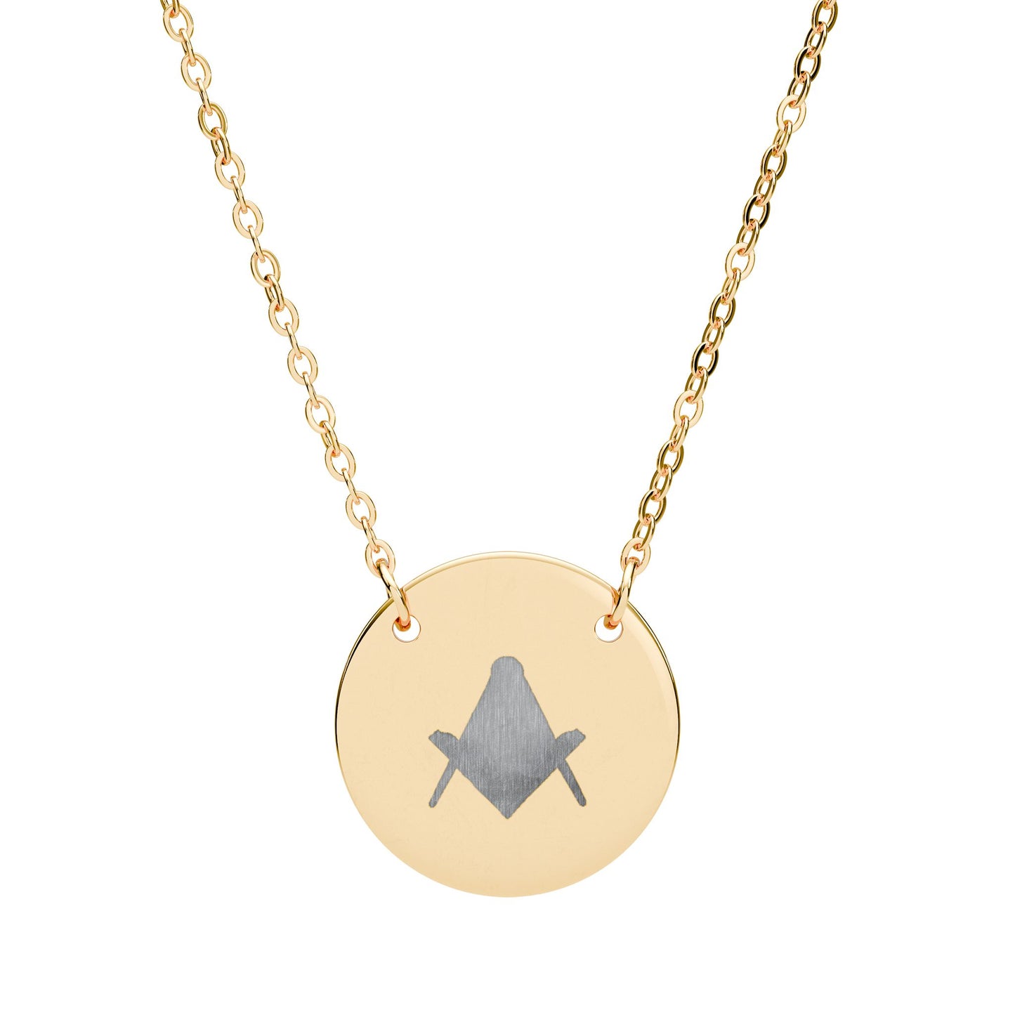 Circle Necklace — Engraved "WILD" Pendant