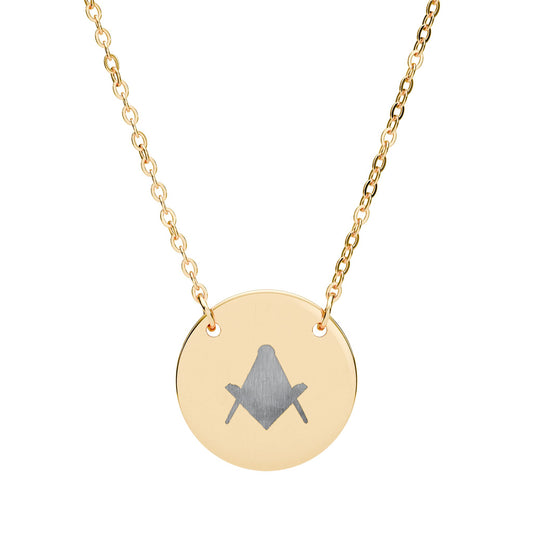 Circle Necklace — Engraved "WILD" Pendant
