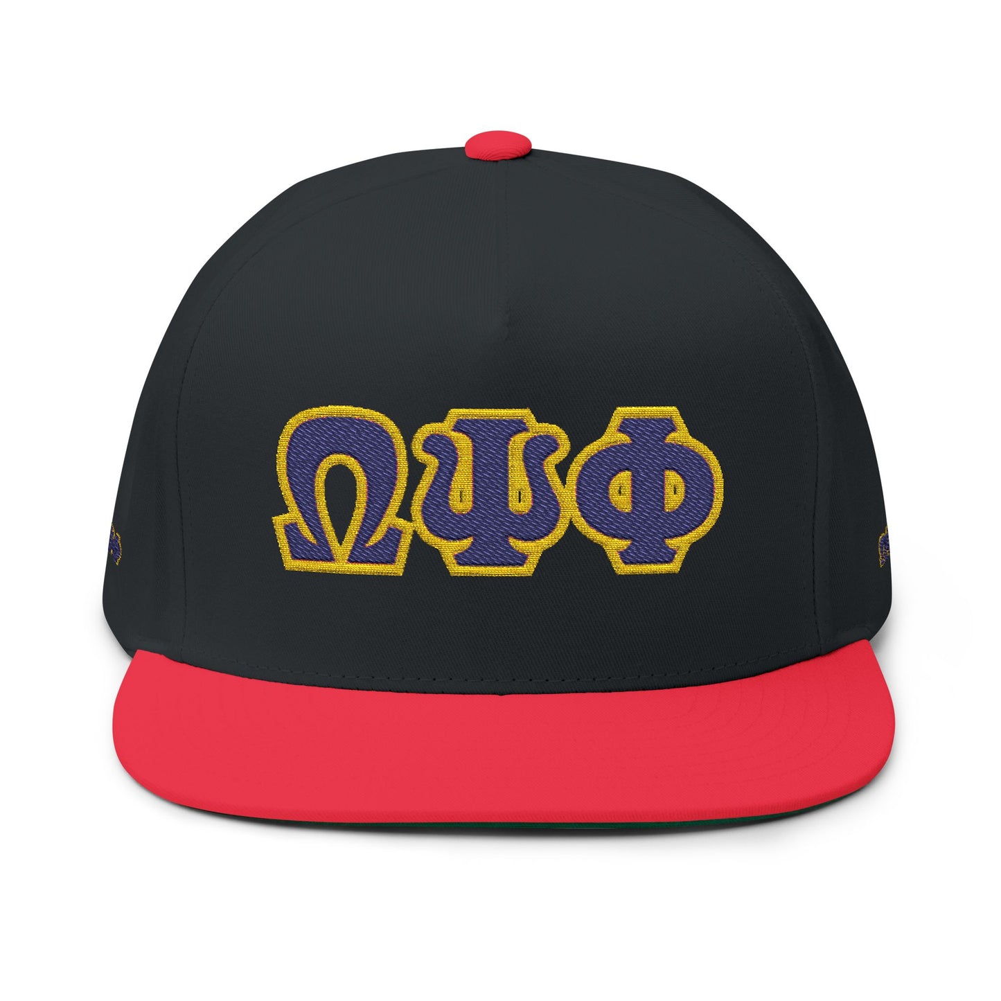 Embroidered Lion Crest Flat Bill Cap — Classic Snapback Hat