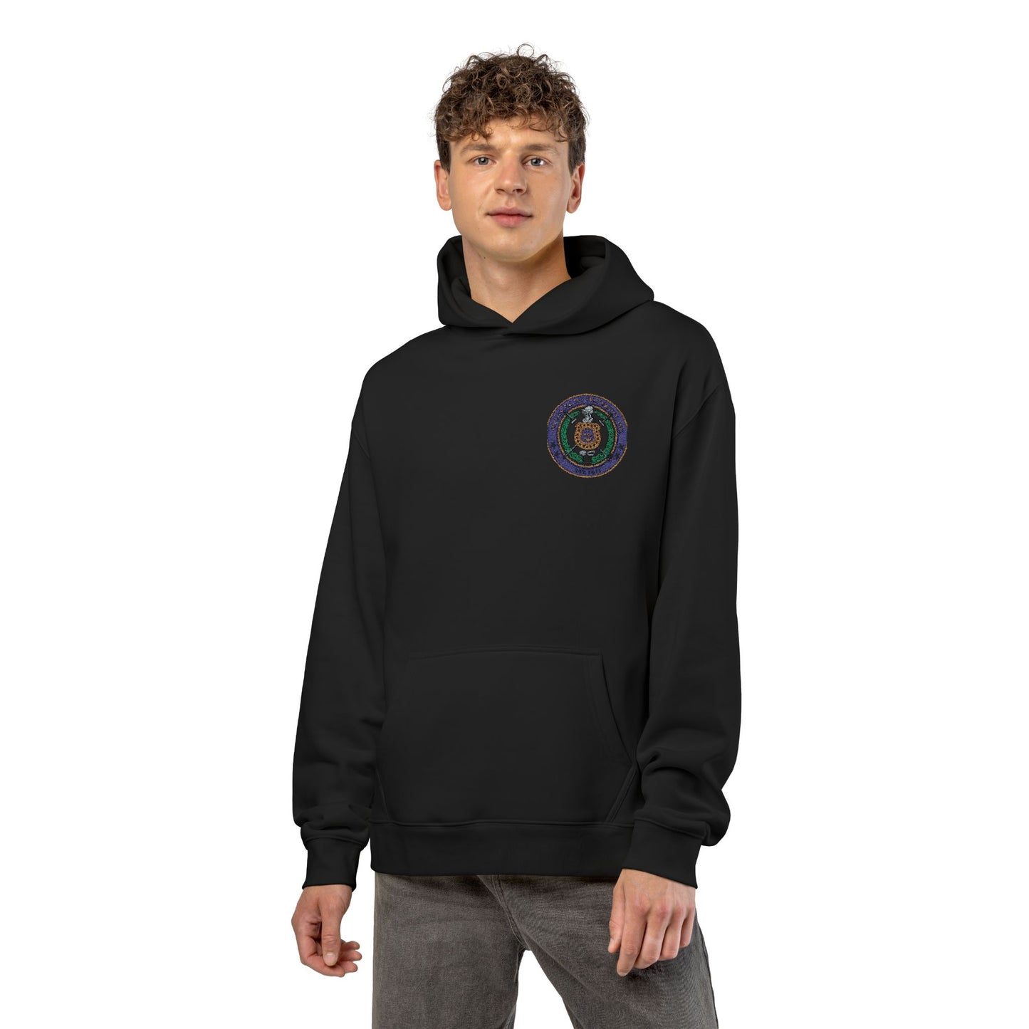 Relaxed Hoodie - Celestial Mandala Emblem Cozy Pullover