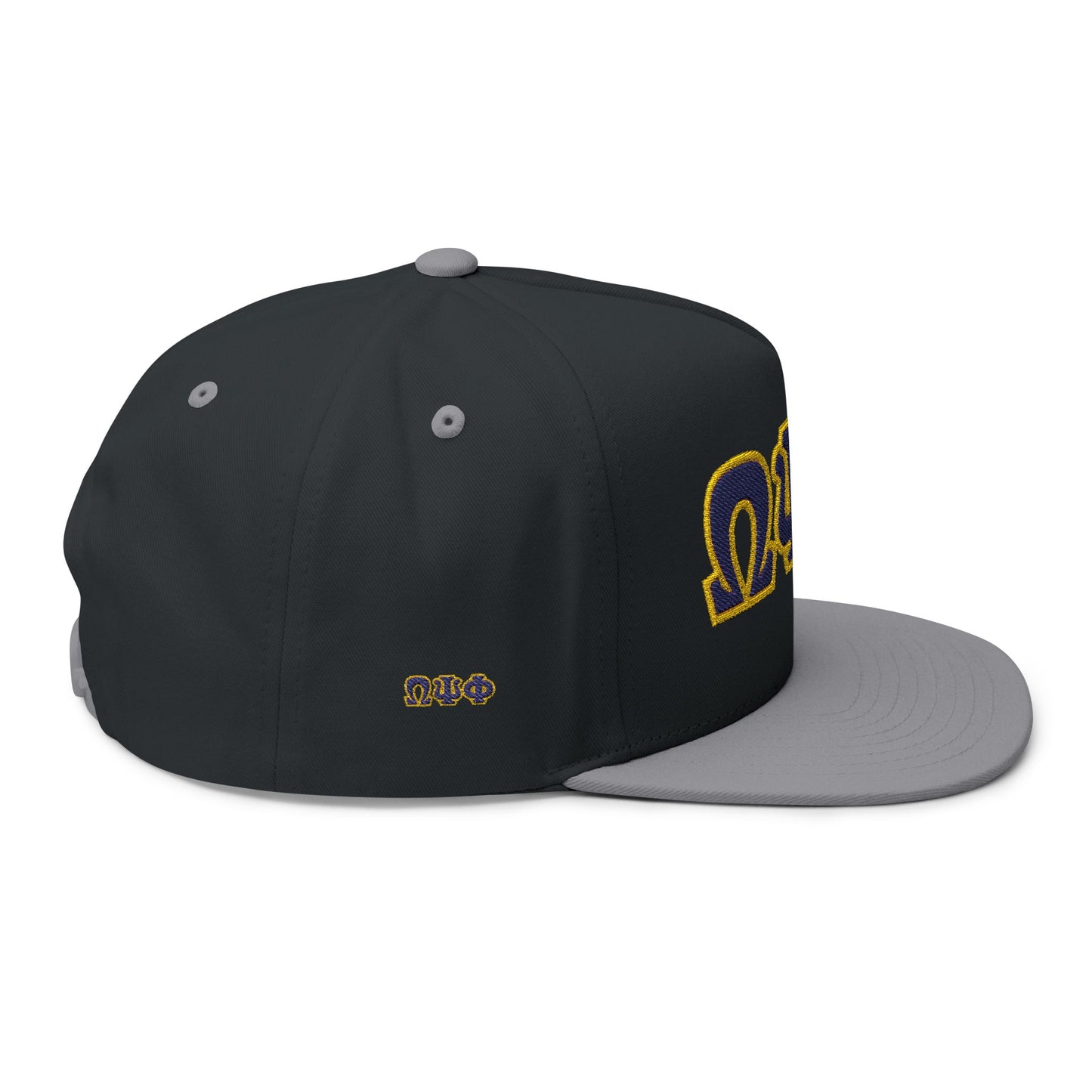 Embroidered Lion Crest Flat Bill Cap — Classic Snapback Hat