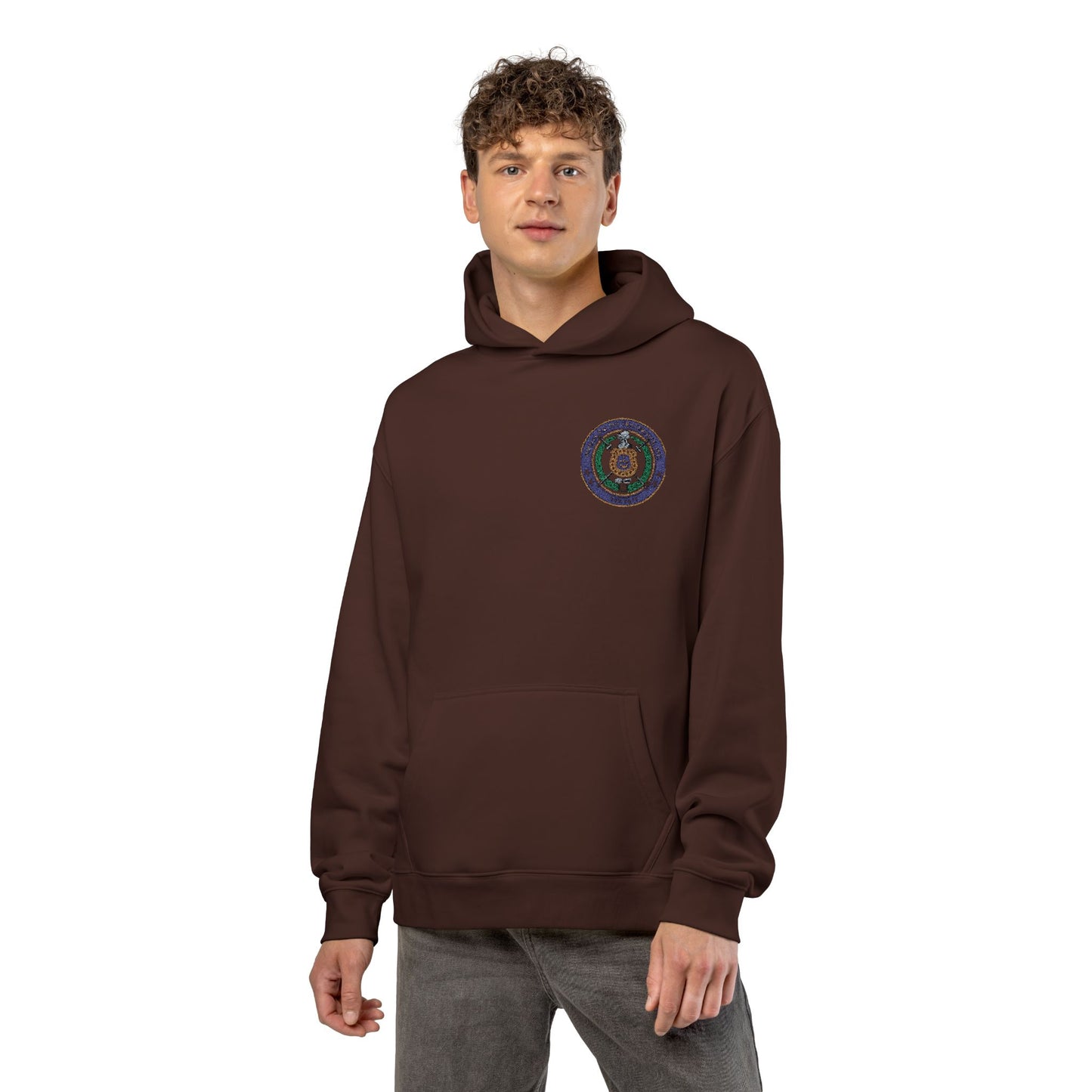 Relaxed Hoodie - Celestial Mandala Emblem Cozy Pullover