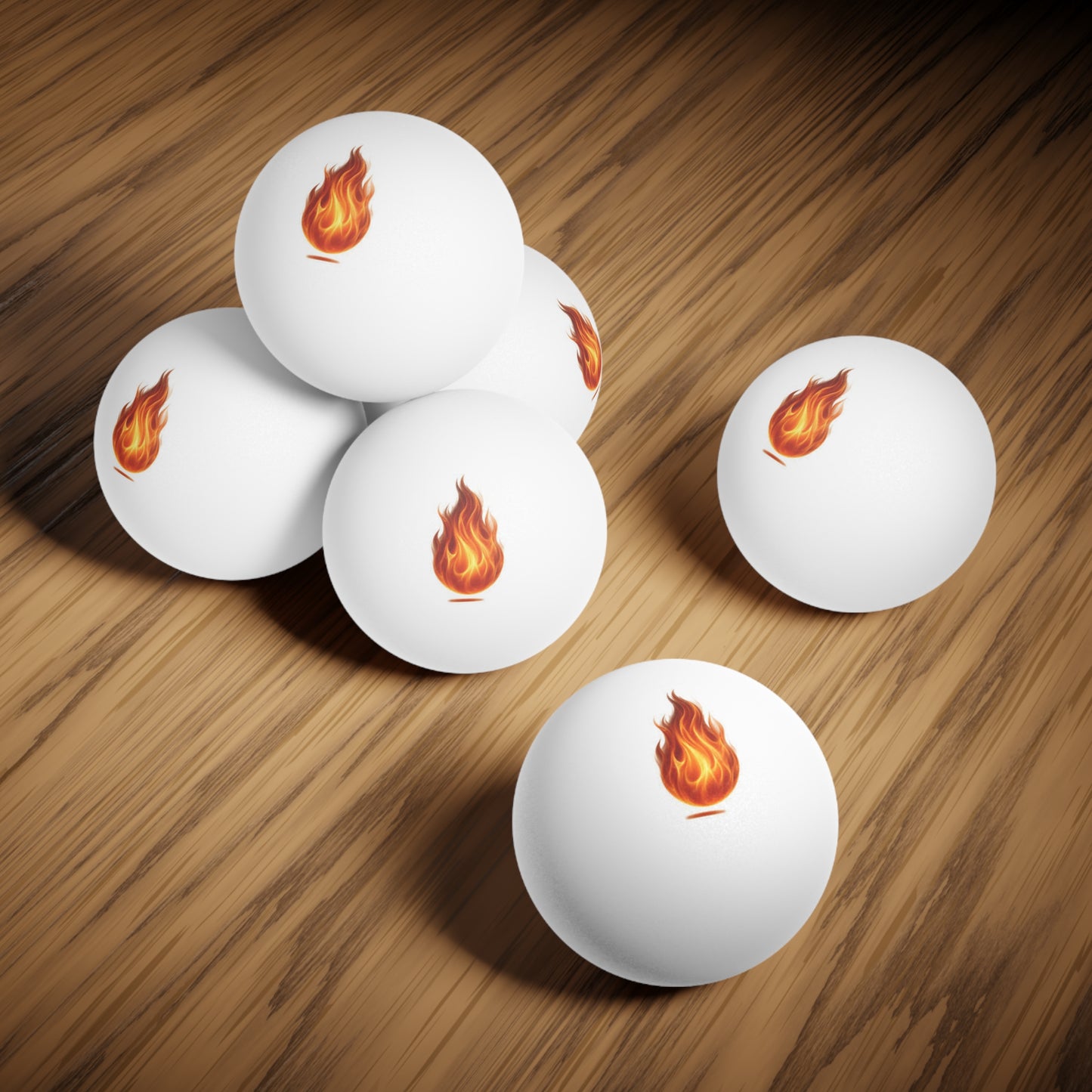 Flame Ping Pong Balls — 6-Pack Fireball Table Tennis Balls