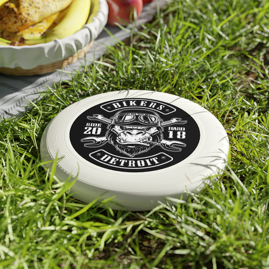 Bikers Detroit Graphic Frisbee – Vintage Motorcycle Skull Disc