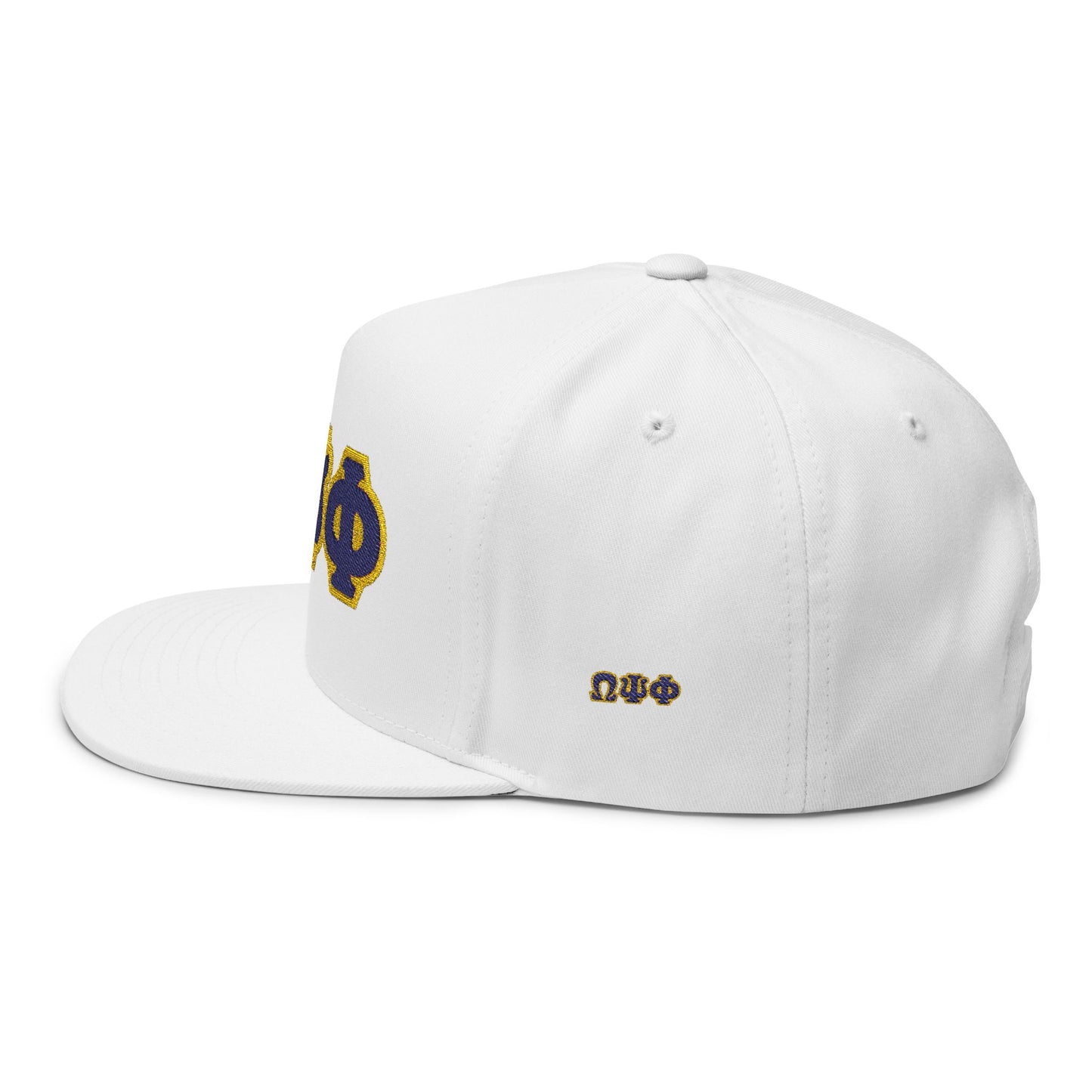 Embroidered Lion Crest Flat Bill Cap — Classic Snapback Hat