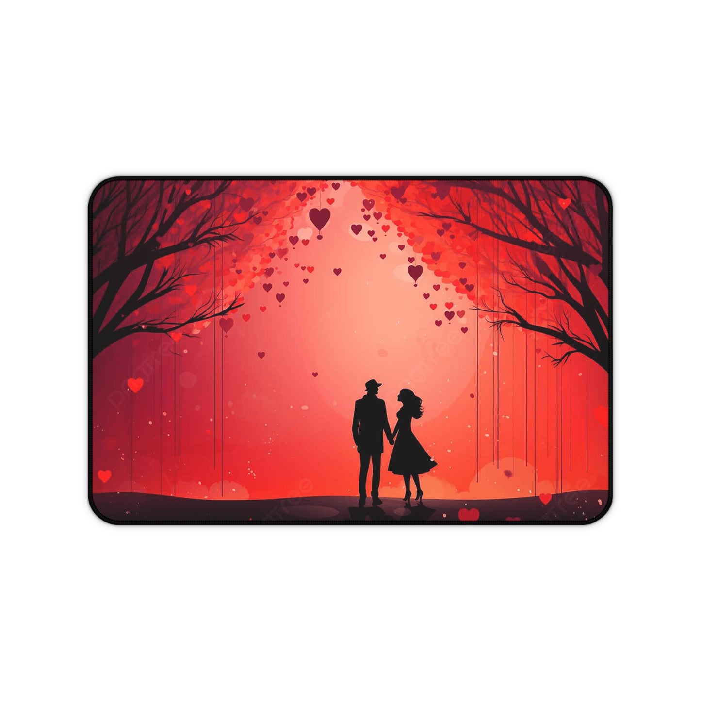 Cracked Asphalt Breakthrough Desk Mat — Black Gamer/Office Mouse Pad