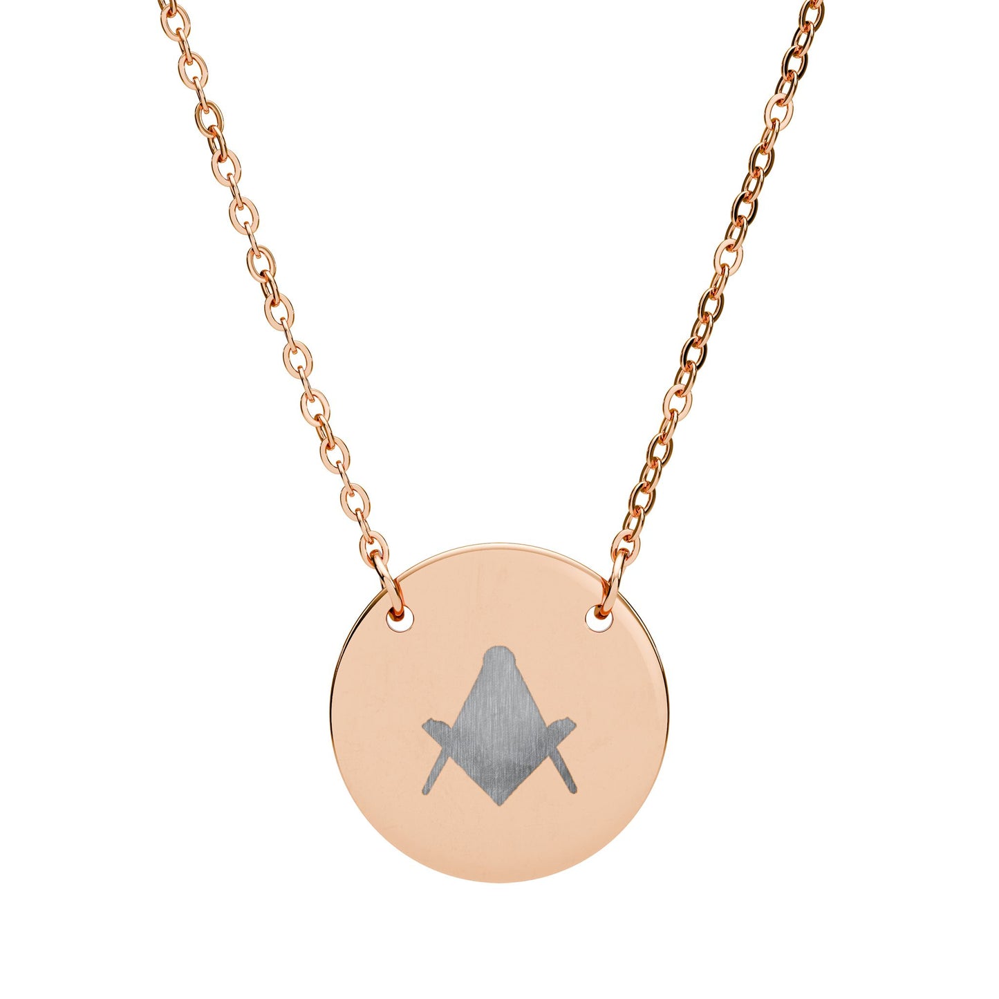 Circle Necklace — Engraved "WILD" Pendant