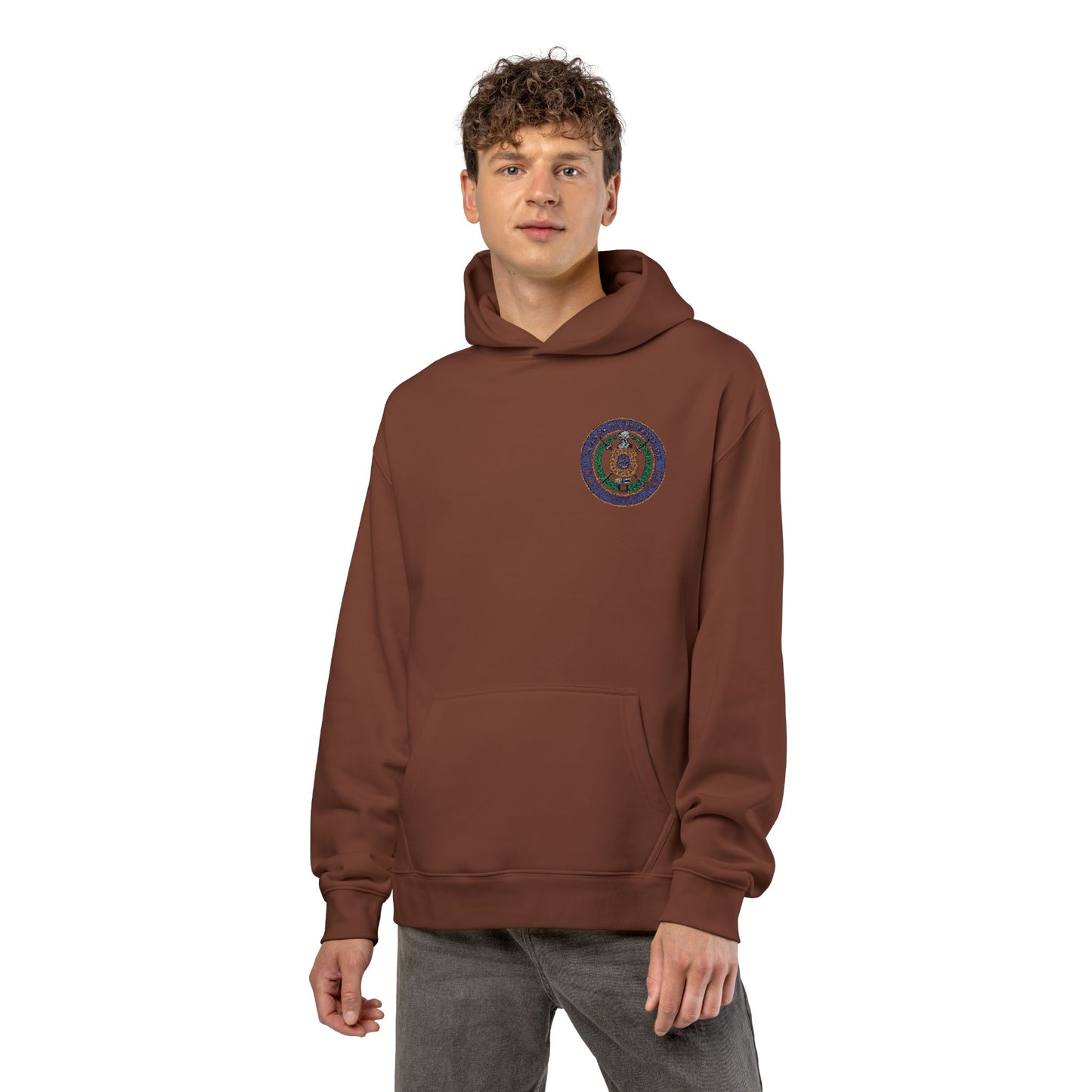 Relaxed Hoodie - Celestial Mandala Emblem Cozy Pullover