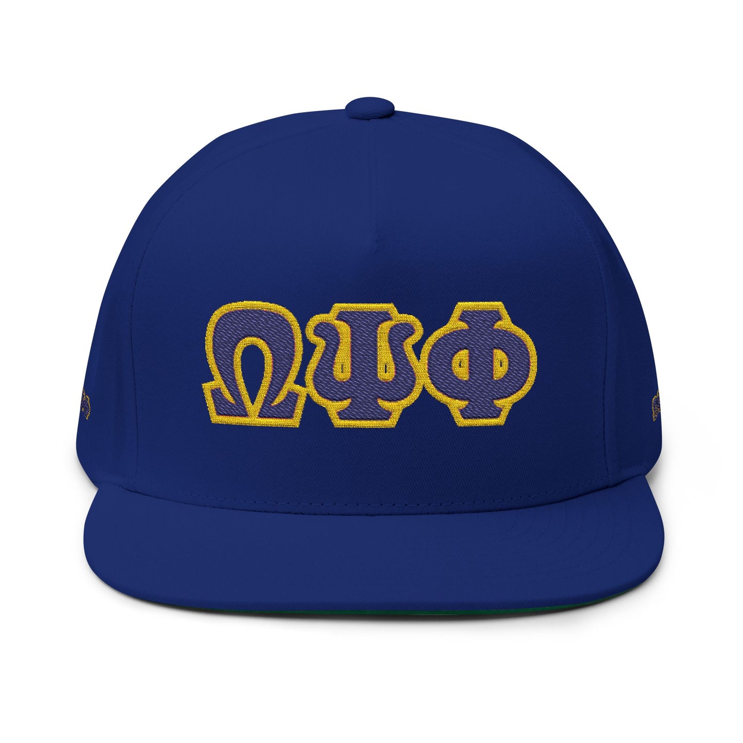 Embroidered Lion Crest Flat Bill Cap — Classic Snapback Hat