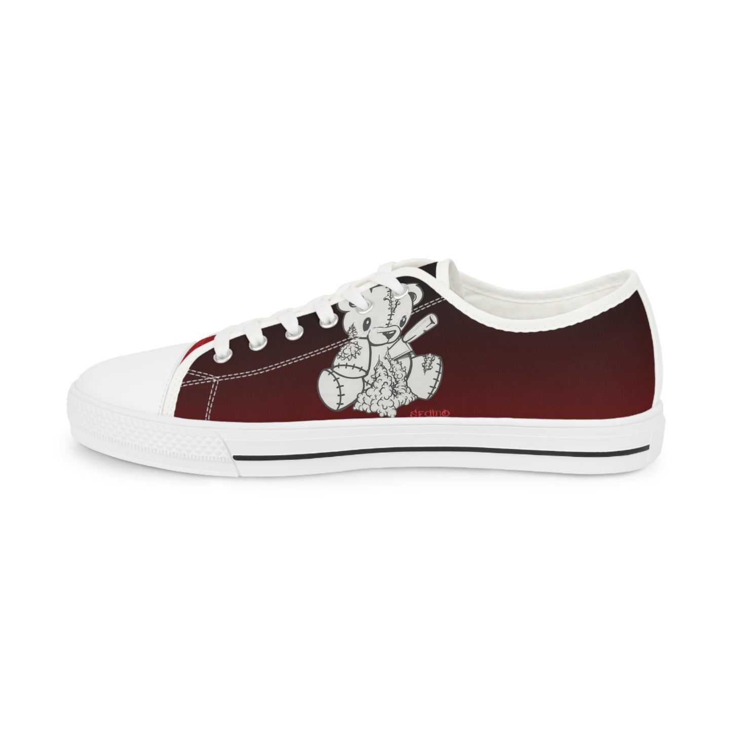 Skull & Roses Low Top Sneakers — Men's Gothic Streetwear