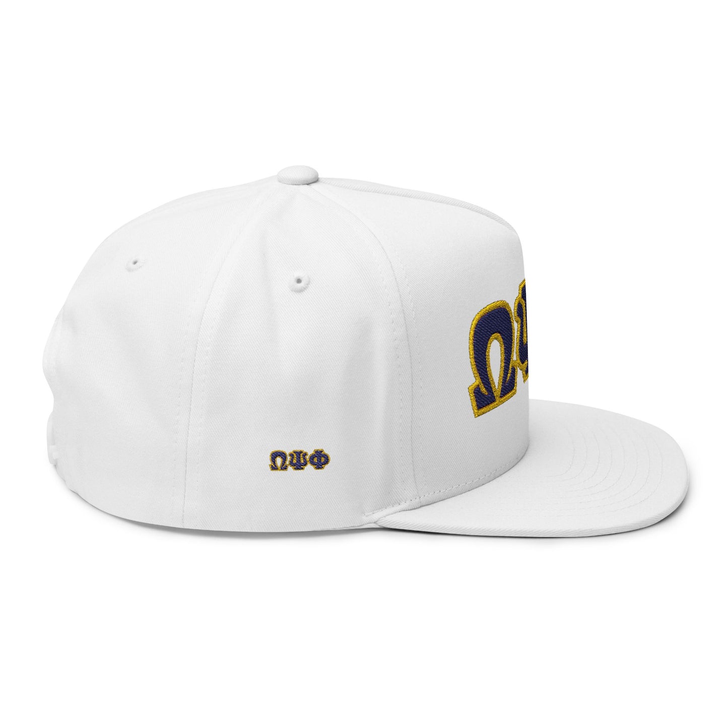 Embroidered Lion Crest Flat Bill Cap — Classic Snapback Hat