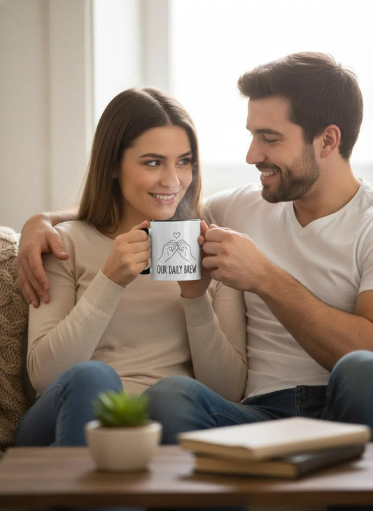 Custom Personalized White Ceramic Mug with Color Inside