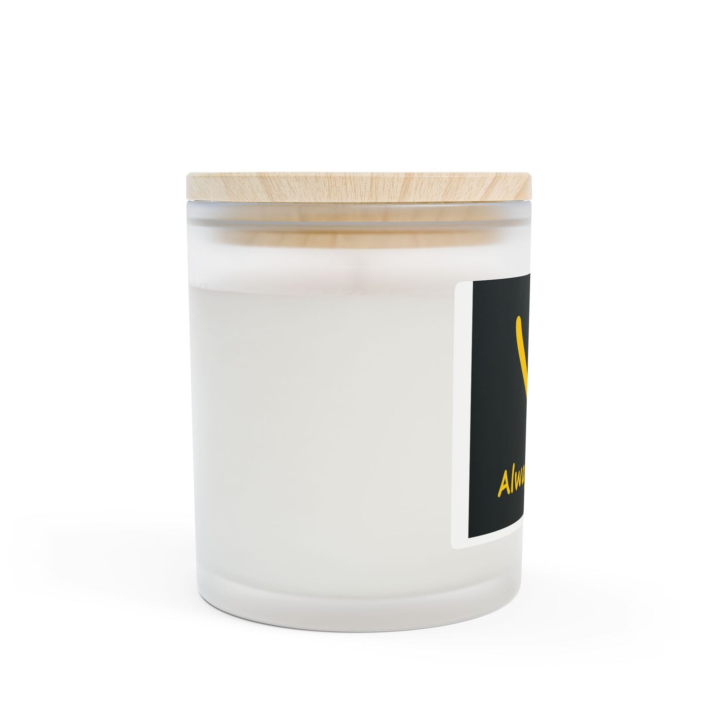 Smiley "Always Smile!" Frosted Glass Candle — 11oz Positive Scented Candle