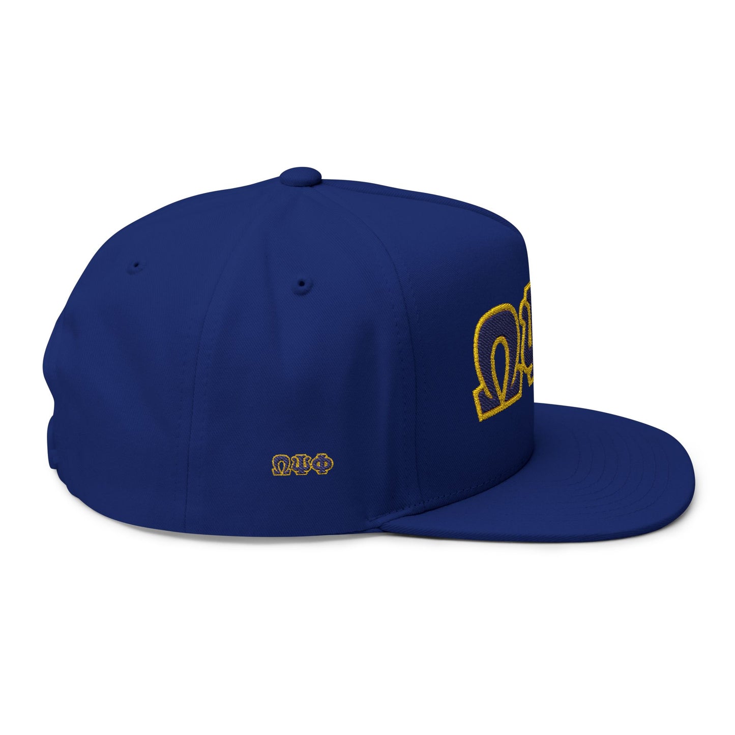 Embroidered Lion Crest Flat Bill Cap — Classic Snapback Hat