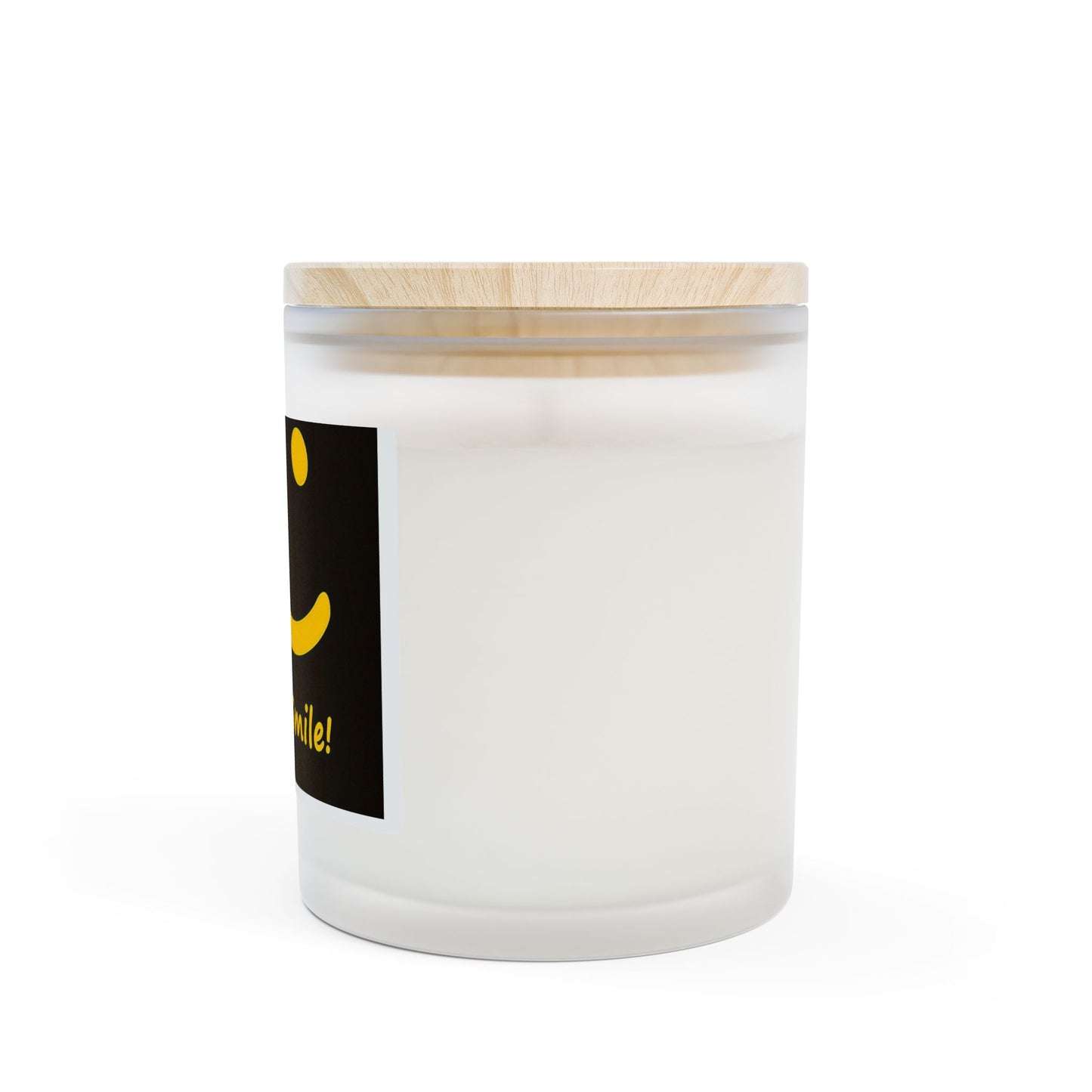 Smiley "Always Smile!" Frosted Glass Candle — 11oz Positive Scented Candle