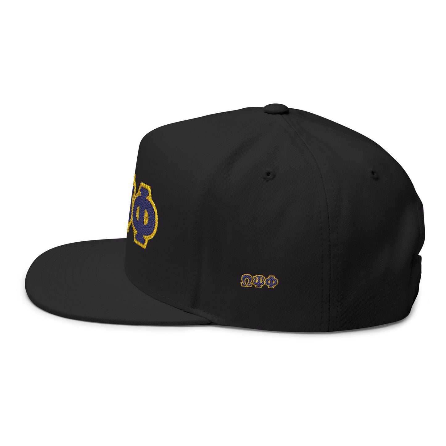 Embroidered Lion Crest Flat Bill Cap — Classic Snapback Hat