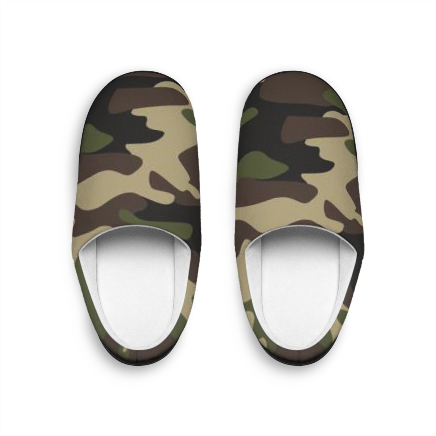 Camo Men's Indoor Slippers — Cozy Camouflage House Shoes