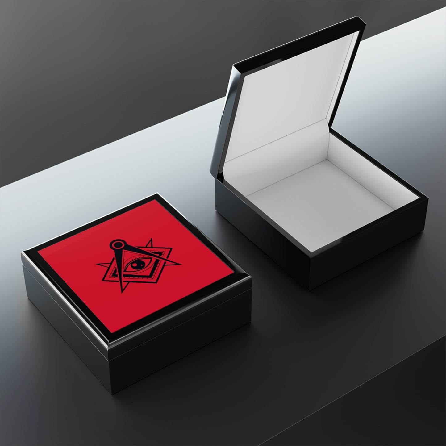 Religious Jewelry Box — Hands Praying Around Crucifix Keepsake Box