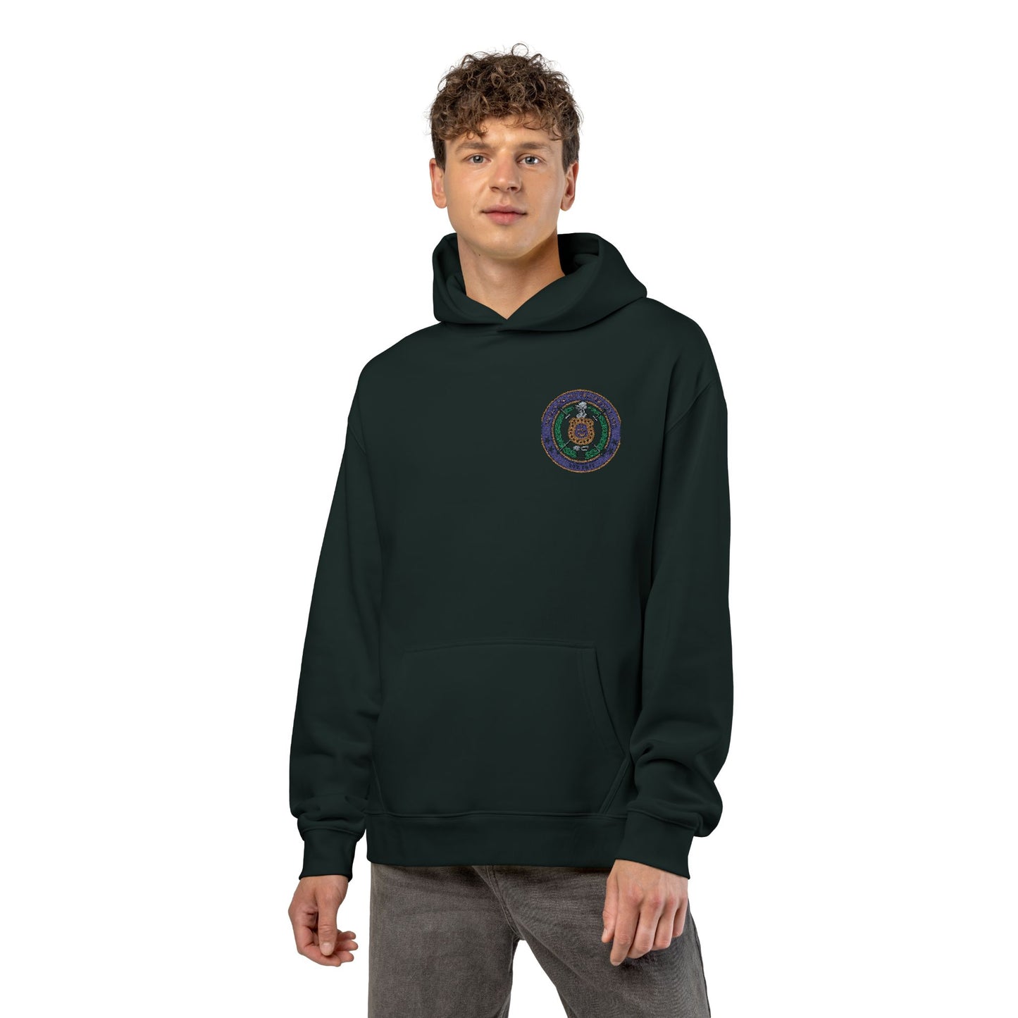 Relaxed Hoodie - Celestial Mandala Emblem Cozy Pullover