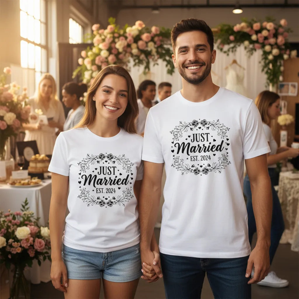 Custom Perosnalized Wedding Organic Unisex Classic T-Shirt