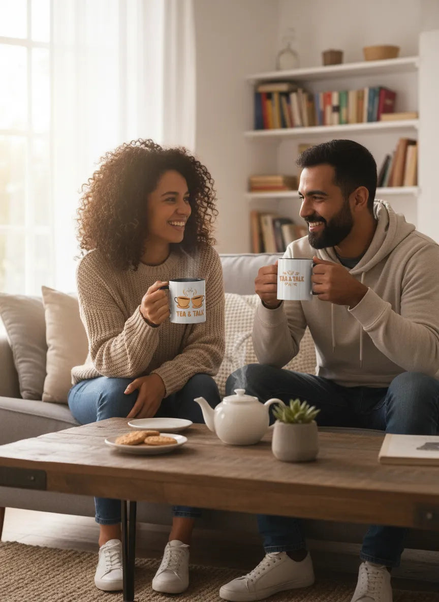 Custom Personalized White Ceramic Mug with Color Inside